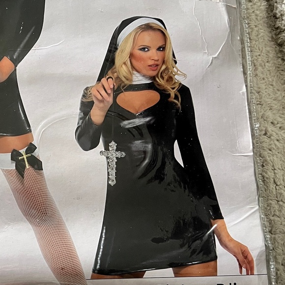 Smiffy’s Sexy Fever Sister Bliss Nun Costume Dress & Headpiece NOS Women’s 10-12 - Picture 2 of 13